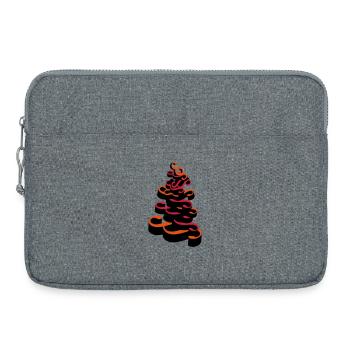 Stacked paragraphs - Laptop bag 15" - heather grey - Front
