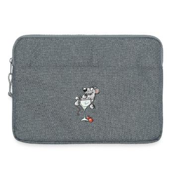Beschwipste Cocktail Maus - Mäuse - Laptoptasche 15" - Grau meliert - Vorne