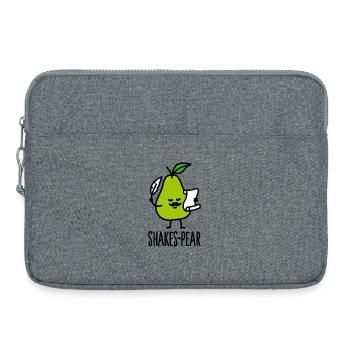 Shakes-Pear, Shakespeare Funny Pear Pun - Sacoche pour ordinateur portable 15 pouces - gris chiné - Devant