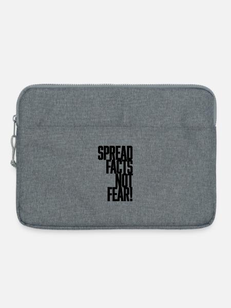 Spread Facts Not Fear - Laptoptasche 15" - Grau meliert