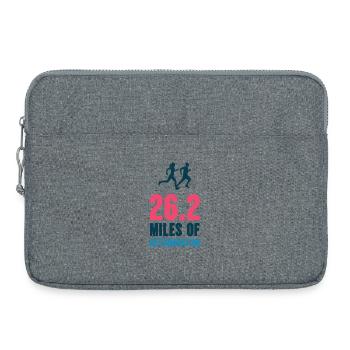 Marathon - 26,2 Miles of Determination - Laptop bag 15" - heather grey - Front
