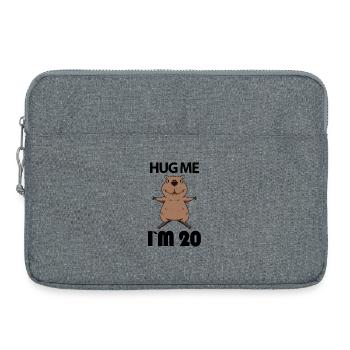 20 Birthday - 20 Years - Hug - Laptop bag 15" - heather grey - Front