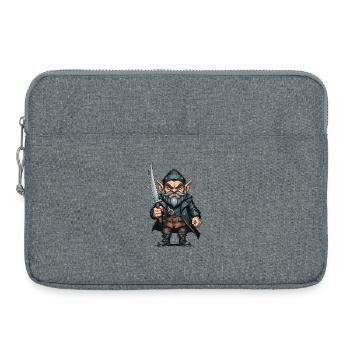 Petit nain maléfique - Sacoche pour ordinateur portable 15 pouces - gris chiné - Devant