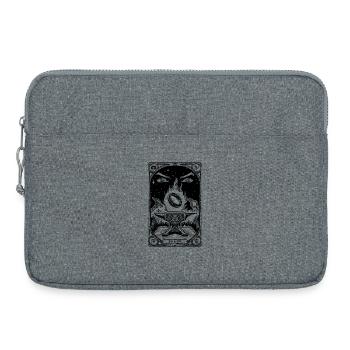Ein Ring Tarot schwarz - Laptoptasche 15" - Grau meliert - Vorne