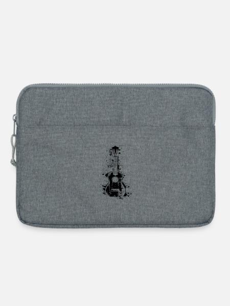 Ukulele Farbklecks - Laptoptasche 15" - Grau meliert