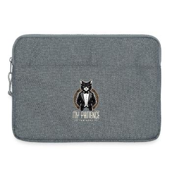 Patience Ran Away Cat - Laptop bag 15" - heather grey - Front