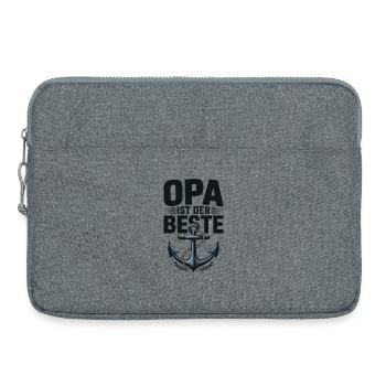 Grand-père est la meilleure ancre – design maritime - Sacoche pour ordinateur portable 15 pouces - gris chiné - Devant
