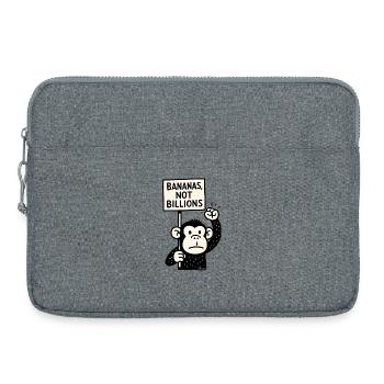 Bananas Not Billions Protest Monkey - Laptop bag 15" - heather grey - Front