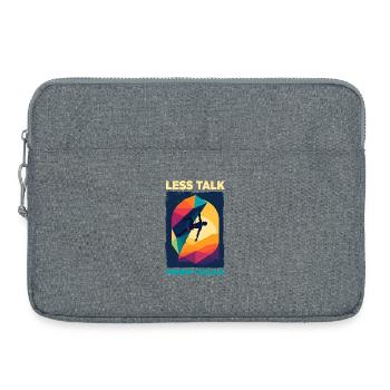 Abstract climber with color palette - Laptop bag 15" - heather grey - Front