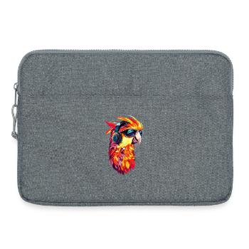 Perroquet Ara Perruche Cacatoès Amoureux des perroquets - Sacoche pour ordinateur portable 15 pouces - gris chiné - Devant
