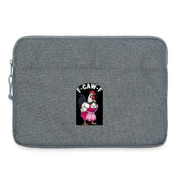 F-CAW-F Chemise Chicken Fun | Cadeau amusant - Sacoche pour ordinateur portable 15 pouces - gris chiné - Devant