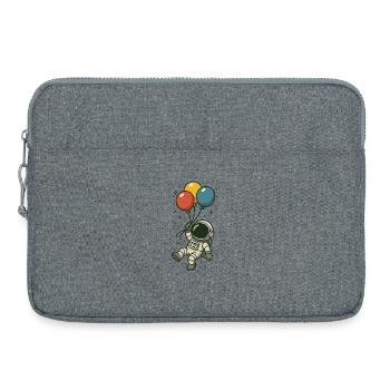 Astronaut mit Ballons - Laptoptasche 15" - Grau meliert - Vorne