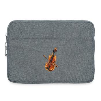 Burning violin - Laptop bag 15" - heather grey - Front