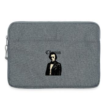 Chopin Noir Rebell Lederporträt - Laptoptasche 15" - Grau meliert - Vorne