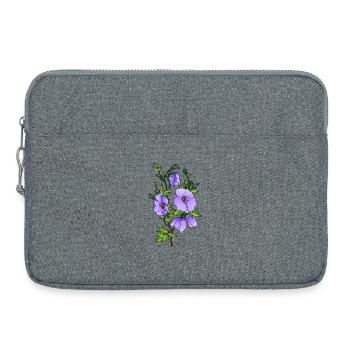 Flowers - Laptop bag 15" - heather grey - Front