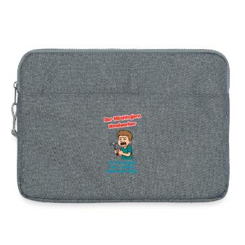 La caricature comique de l’artisan en herbe - Sacoche pour ordinateur portable 15 pouces - gris chiné - Devant
