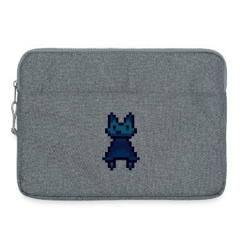 Chat pixel - Sacoche pour ordinateur portable 15 pouces - gris chiné - Devant