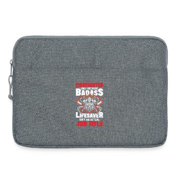 Feuerwehrmann - Laptoptasche 15" - Grau meliert - Vorne