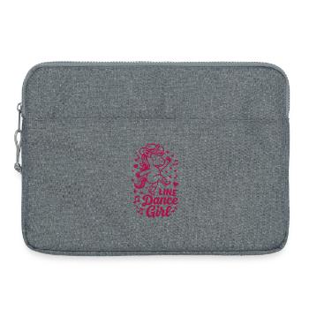 Fille de danse en ligne - Danse avec le cœur - Licorne de la musique - Sacoche pour ordinateur portable 15 pouces - gris chiné - Devant