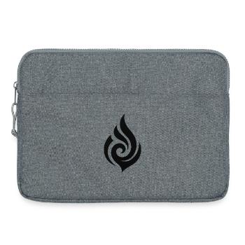 Schwarze Flamme - Laptoptasche 15" - Grau meliert - Vorne