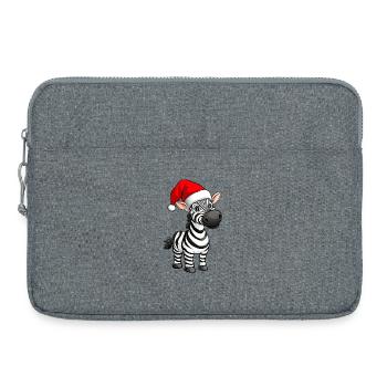 Zebras Weihnachten - Laptoptasche 15" - Grau meliert - Vorne