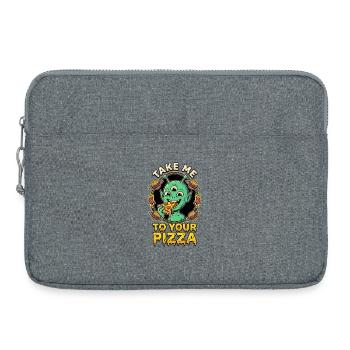 Take Me To Your Pizza Alien - Laptoptasche 15" - Grau meliert - Vorne