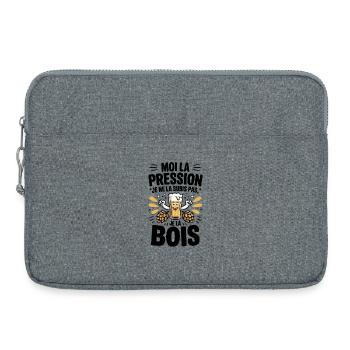 Bier vom Fass Hoppen-Lustrationsspaß - Laptoptasche 15" - Grau meliert - Vorne