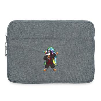 Dabbing Ninja Unicorn Martial Arts Black Belt Funn - Laptop bag 15" - heather grey - Front
