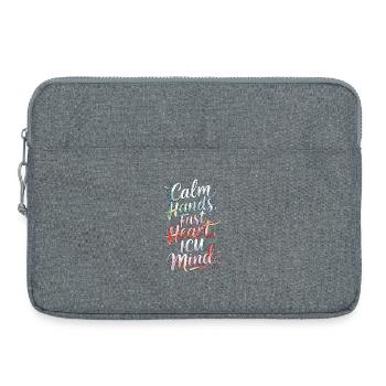 Infirmière en soins intensifs Je vous vois, vous et vos constantes vitales Soins aigus - Sacoche pour ordinateur portable 15 pouces - gris chiné - Devant