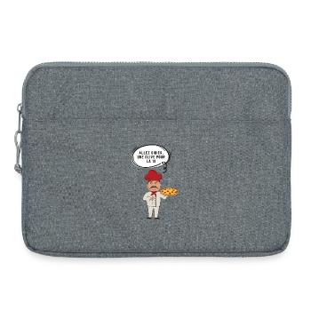 Pizza et Olive : Didier le Chef - Sacoche pour ordinateur portable 15 pouces - gris chiné - Devant