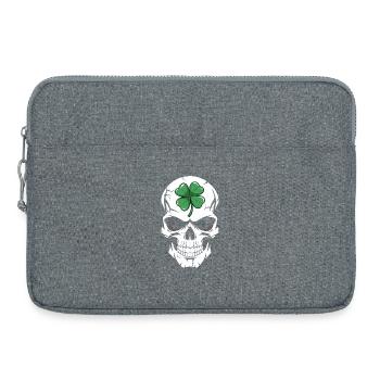 Fusion du crâne de trèfle - Sacoche pour ordinateur portable 15 pouces - gris chiné - Devant