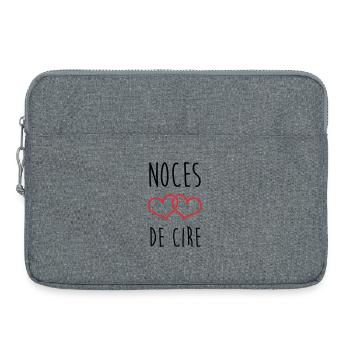 Wax wedding anniversary - 4 years of marriage - Laptop bag 15" - heather grey - Front