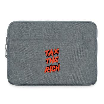 Taxer les riches - Sacoche pour ordinateur portable 15 pouces - gris chiné - Devant