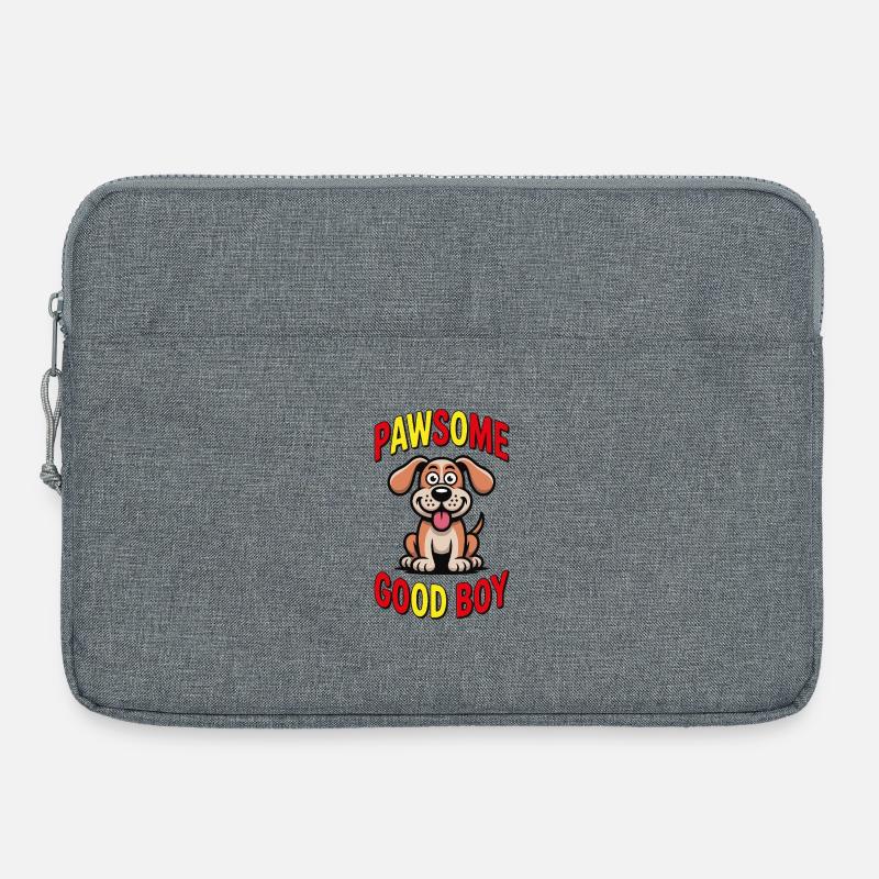 Pawsome_dog - Laptop bag 15" - heather grey