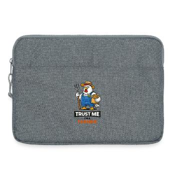 Trust Me Farmer Chicken Illustration - Laptop bag 15" - heather grey - Front