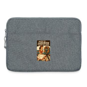 Pin-up des années 50 dans un diner : Là où le jukebox connaît mon nom - Sacoche pour ordinateur portable 15 pouces - gris chiné - Devant