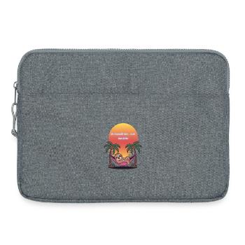 Le paresseux zen - Sacoche pour ordinateur portable 15 pouces - gris chiné - Devant