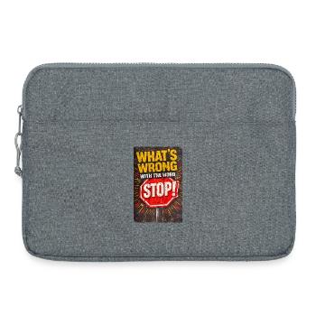 Was ist falsch an dem Wort STOPP - Laptoptasche 15" - Grau meliert - Vorne