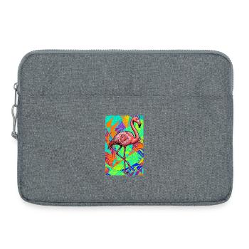 flamingo - Laptop bag 15" - heather grey - Front