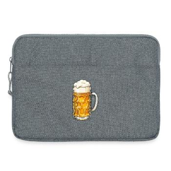 Tasse à bière avec mousse - Sacoche pour ordinateur portable 15 pouces - gris chiné - Devant