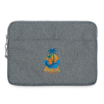 Beach Mode im Sommerurlaub tropisches Geschenk - Laptoptasche 15" - Grau meliert - Vorne