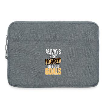 Always focused on your goals - Laptop bag 15" - heather grey - Front
