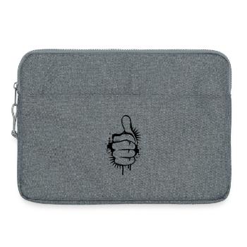 un graffiti de pouce - Sacoche pour ordinateur portable 15 pouces - gris chiné - Devant