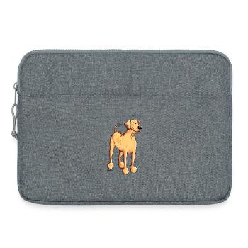 Souriant Rhodesian Ridgeback - Sacoche pour ordinateur portable 15 pouces - gris chiné - Devant