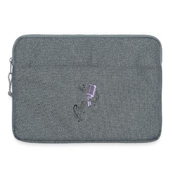 Mikrofon Musik Retro Mic - Laptoptasche 15" - Grau meliert - Vorne