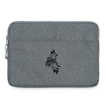 Fleurs de rose Feuilles - Sacoche pour ordinateur portable 15 pouces - gris chiné - Devant