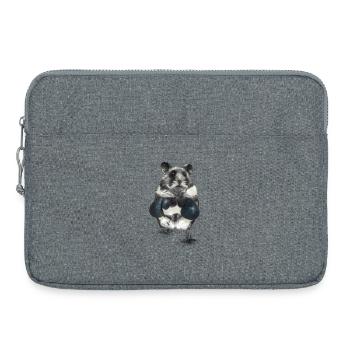 Hamster combatif sur le ring de boxe - Sacoche pour ordinateur portable 15 pouces - gris chiné - Devant