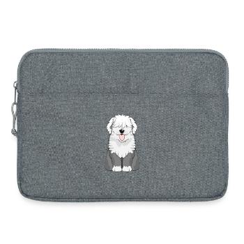 adorable Bobtail Dog - berger allemand en peluche - Sacoche pour ordinateur portable 15 pouces - gris chiné - Devant