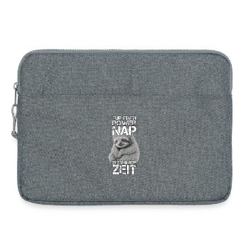 Faultier Power Nap Geschenk - Laptoptasche 15" - Grau meliert - Vorne