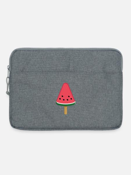 Wassermelonen-Eis am Stiel-Scheibe - Laptoptasche 15" - Grau meliert